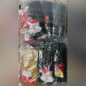 2 Packs Levlovs Baby Christmas Socks with Grips Sz Small - 12 Pair Total